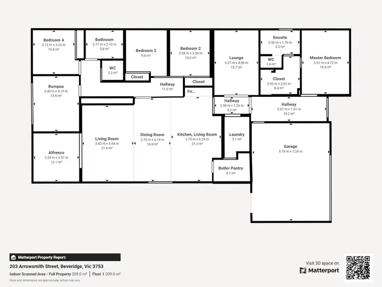 Floorplan of Homely house listing, 203 Arrowsmith St, Beveridge VIC 3753