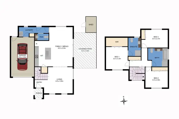 Floorplan of Homely townhouse listing, 2/30 Billabong Crescent, Tarneit VIC 3029