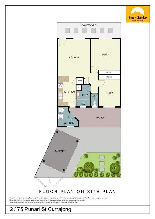 Floorplan of Homely unit listing, 2/75 Punari St, Currajong QLD 4812