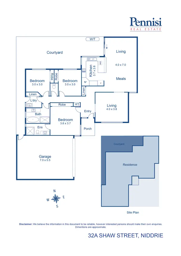 Floorplan of Homely unit listing, 32A Shaw Street, Niddrie VIC 3042
