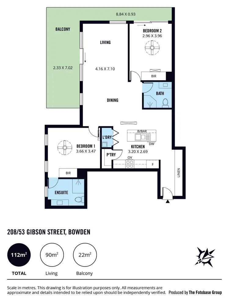 Floorplan of Homely unit listing, 208/53 Gibson Street, Bowden SA 5007