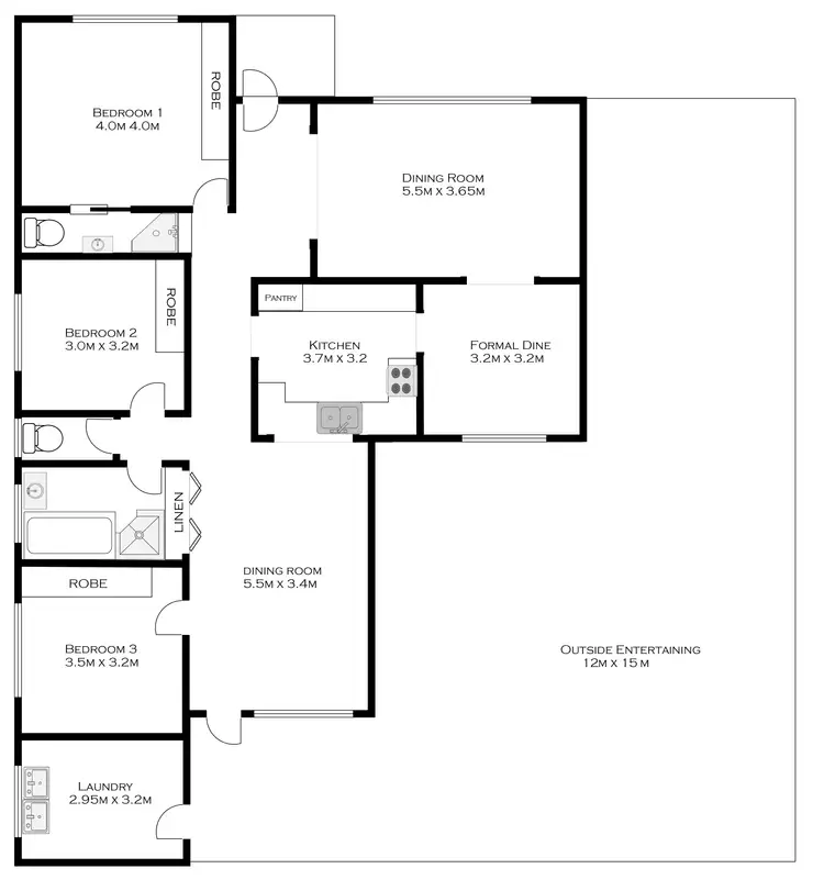 Floorplan of Homely house listing, 13 Lauretta St, Newton SA 5074