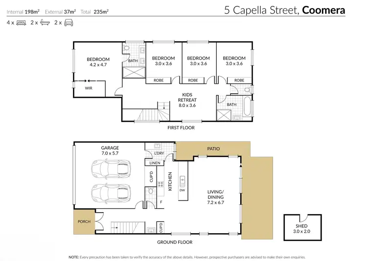 Floorplan of Homely house listing, 5 Capella St, Coomera QLD 4209