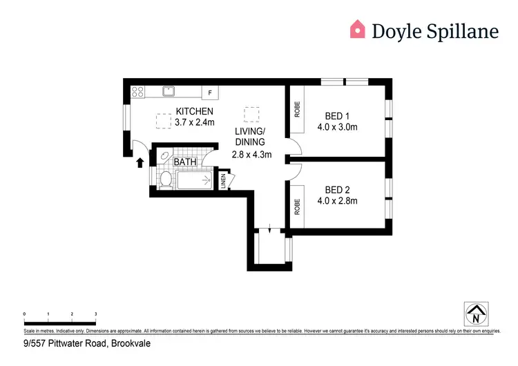 Floorplan of Homely flat listing, 9/557 Pittwater Road, Brookvale NSW 2100