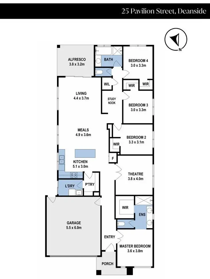Floorplan of Homely house listing, 25 Pavilion St, Deanside VIC 3336