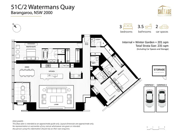 Floorplan of Homely apartment listing, 51C/2 Watermans Quay, Barangaroo NSW 2000