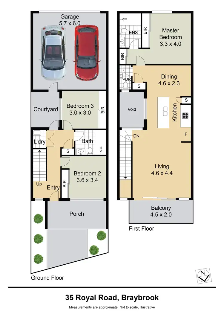 Floorplan of Homely townhouse listing, 35 Royal Rd, Braybrook VIC 3019