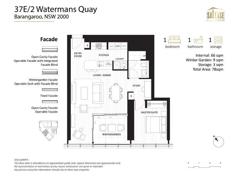 Floorplan of Homely apartment listing, 37E/2 Watermans Quay, Barangaroo NSW 2000