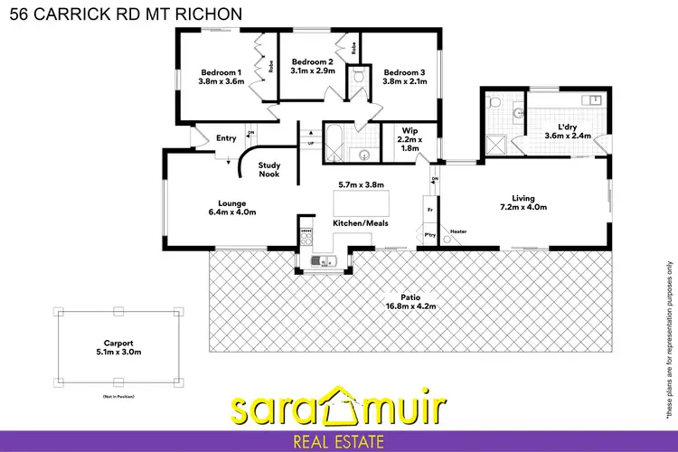 Floorplan of Homely house listing, 56 Carrick Rd, Mount Richon WA 6112