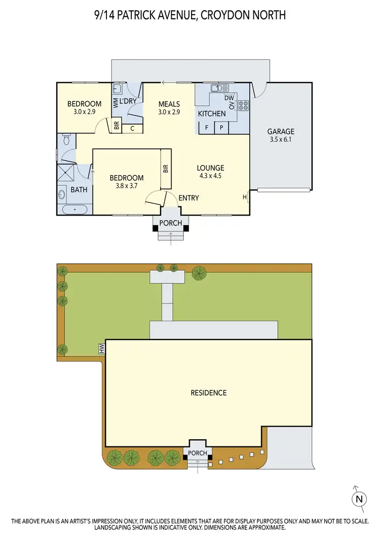 Floorplan of Homely unit listing, 9/14 Patrick Ave, Croydon North VIC 3136