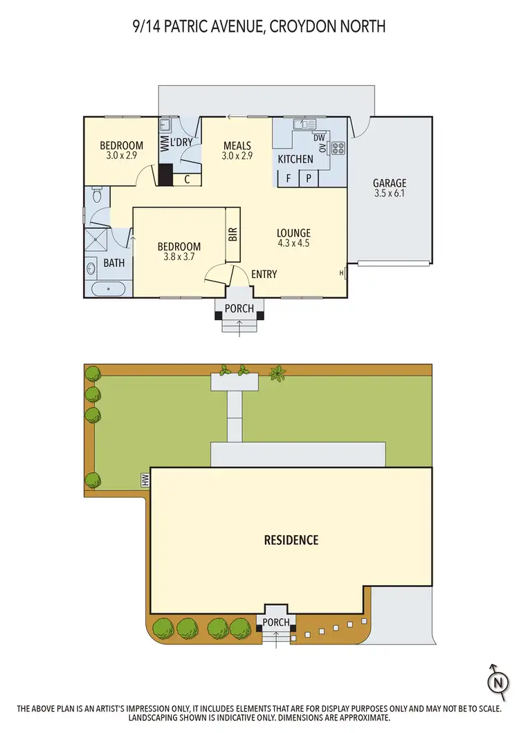 Floorplan of Homely unit listing, 9/14 Patrick Ave, Croydon North VIC 3136