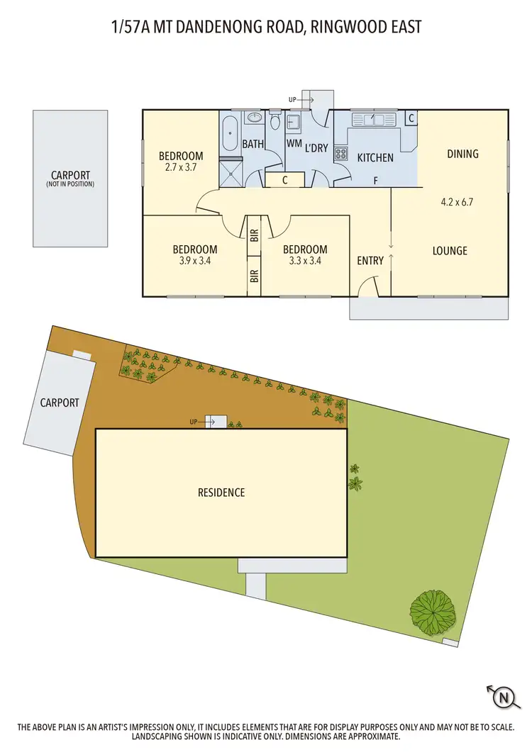 Floorplan of Homely unit listing, 1/57a Mt Dandenong Rd, Ringwood East VIC 3135