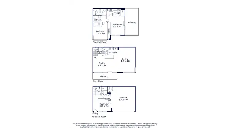 Floorplan of Homely townhouse listing, 6 La Scala Avenue, Maribyrnong VIC 3032
