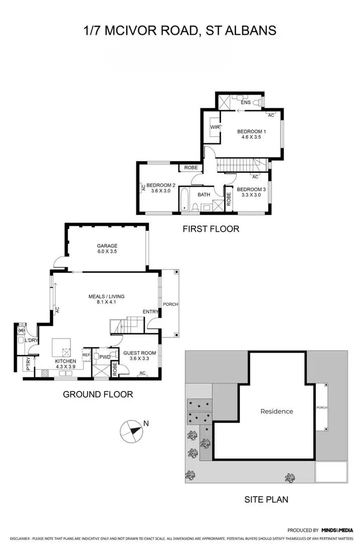 Floorplan of Homely house listing, 1/7 McIvor Rd, St Albans VIC 3021