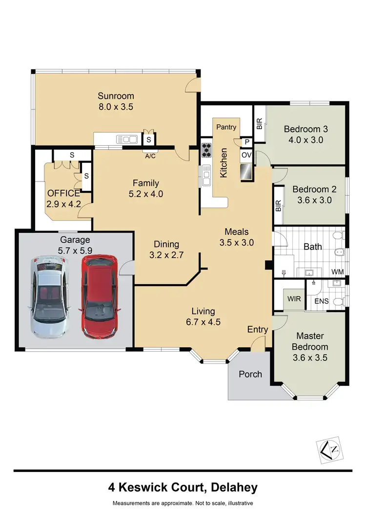 Floorplan of Homely house listing, 4 Keswick Ct, Delahey VIC 3037