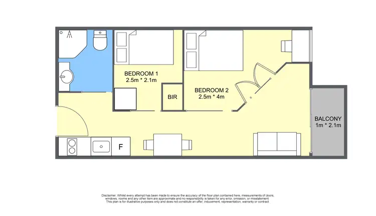 Floorplan of Homely apartment listing, 307/488 Swanston St, Carlton VIC 3053
