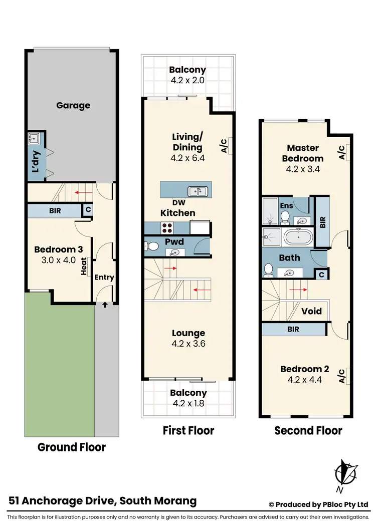 Floorplan of Homely townhouse listing, 51 Anchorage Dr, South Morang VIC 3752