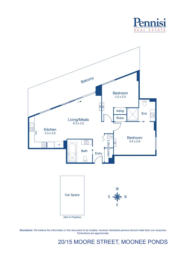 Floorplan of Homely apartment listing, 20/15 Moore St, Moonee Ponds VIC 3039