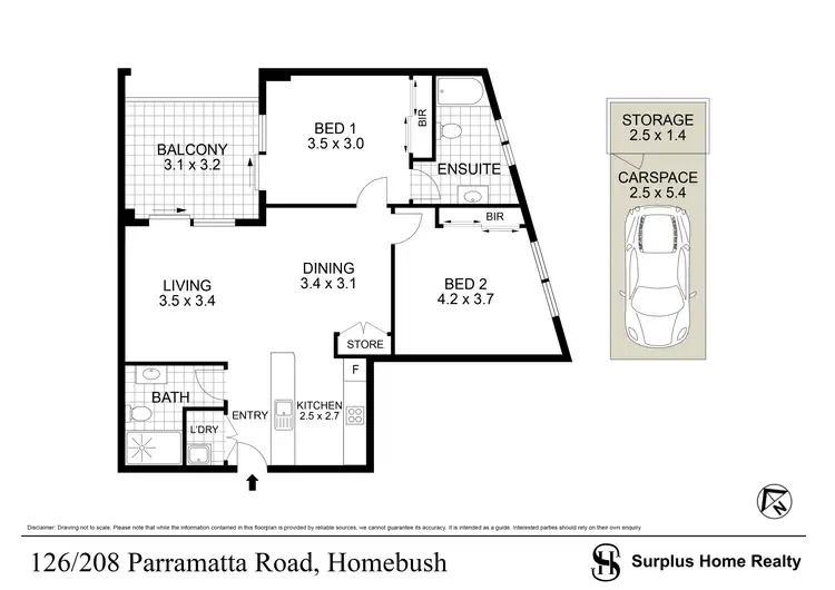 Floorplan of Homely apartment listing, 126/208 Parramatta Rd, Homebush NSW 2140