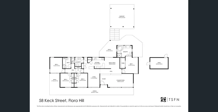 Floorplan of Homely house listing, 58 Keck Street, Flora Hill VIC 3550