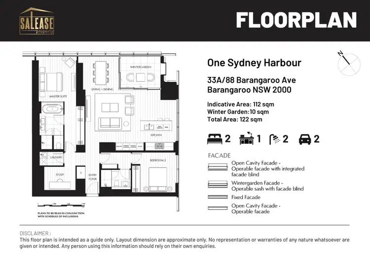 Floorplan of Homely apartment listing, 33a/88 Barangaroo Ave, Barangaroo NSW 2000