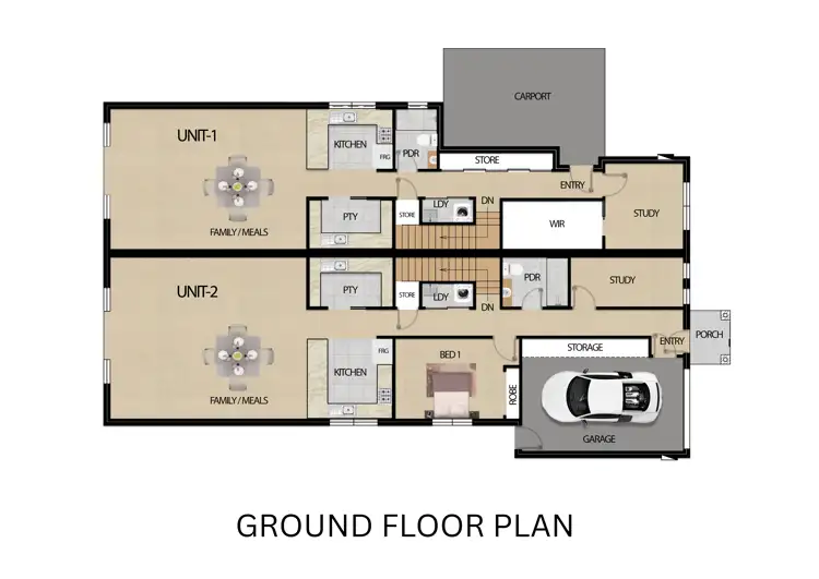 Floorplan of Homely townhouse listing, 2 Kinnane Cres, Sunshine VIC 3020