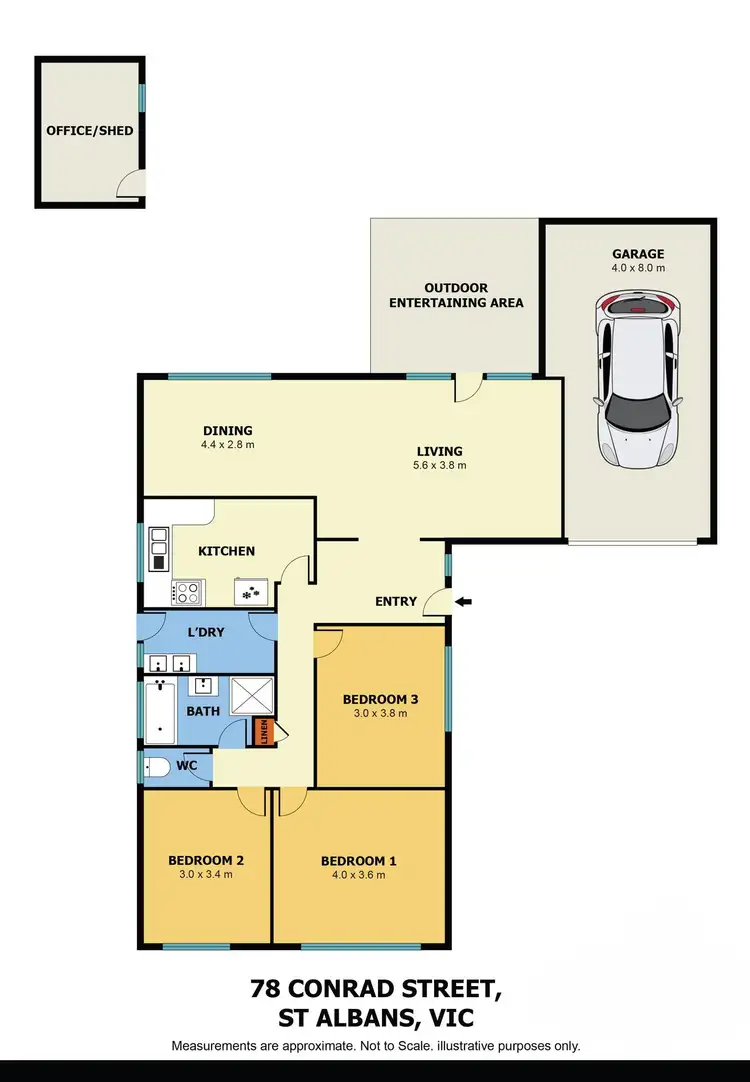 Floorplan of Homely house listing, 78 Conrad St, St Albans VIC 3021