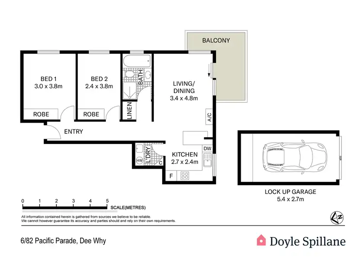 Floorplan of Homely apartment listing, 6/82 Pacific Parade, Dee Why NSW 2099