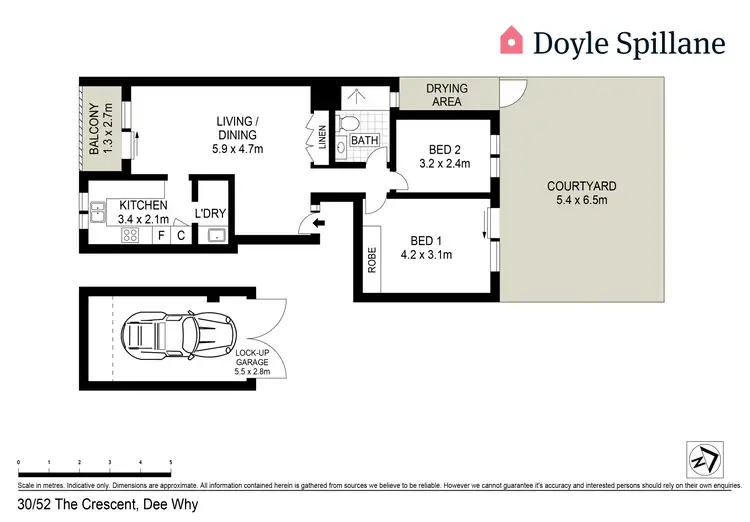 Floorplan of Homely apartment listing, 30/52 The Crescent, Dee Why NSW 2099