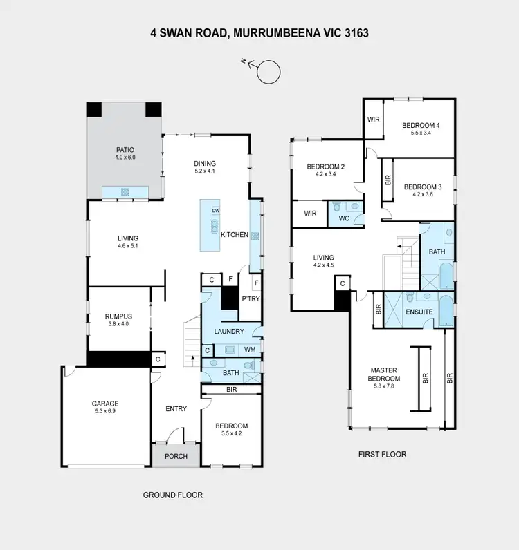Floorplan of Homely house listing, 4 Swan Rd, Murrumbeena VIC 3163