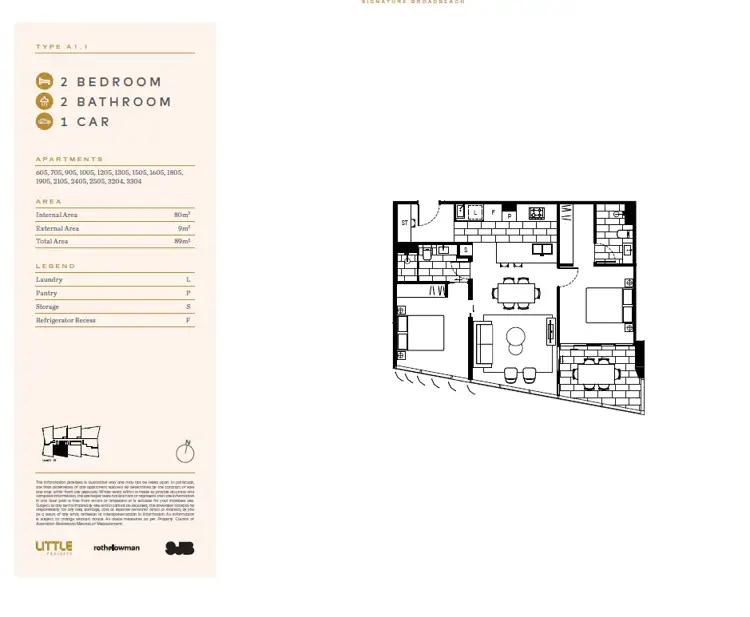 Floorplan of Homely apartment listing, 1505/12 Philip Ave, Broadbeach QLD 4218