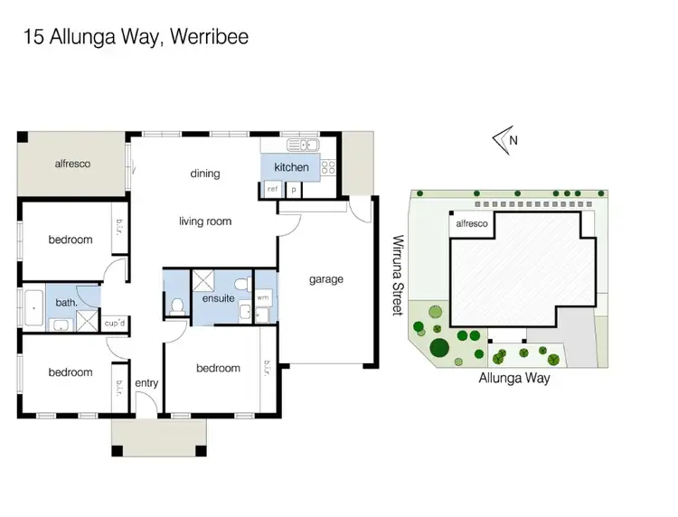 Floorplan of Homely house listing, 15 Allunga Wy, Werribee VIC 3030