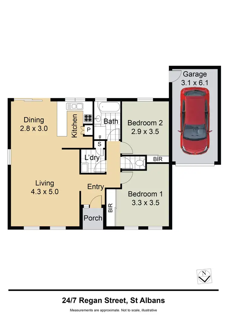 Floorplan of Homely unit listing, 24/7 Regan St, St Albans VIC 3021
