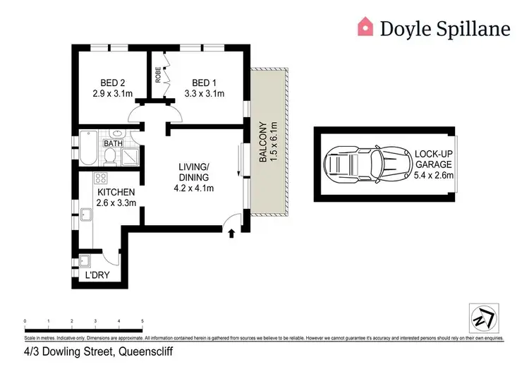 Floorplan of Homely apartment listing, 4/3 Dowling Street, Queenscliff NSW 2096