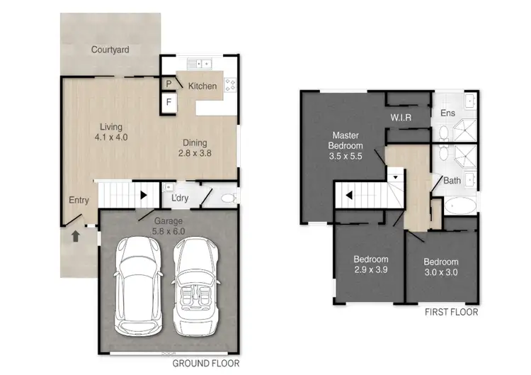 Floorplan of Homely townhouse listing, 19/57 Charles Canty Dr, Wellington Point QLD 4160