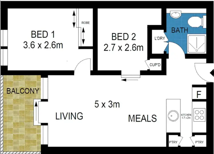 Floorplan of Homely apartment listing, 401/1 Bouverie St, Carlton VIC 3053