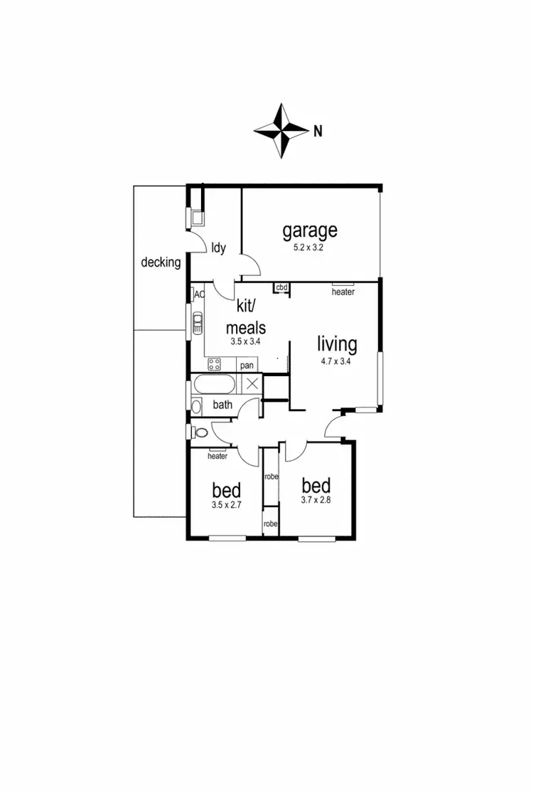 Floorplan of Homely villa listing, 1/28 Commercial Road, Footscray VIC 3011