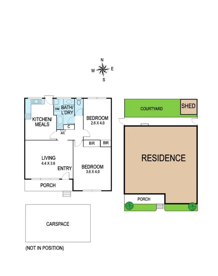 Floorplan of Homely unit listing, 2/34-36 Ladd Street, Watsonia VIC 3087