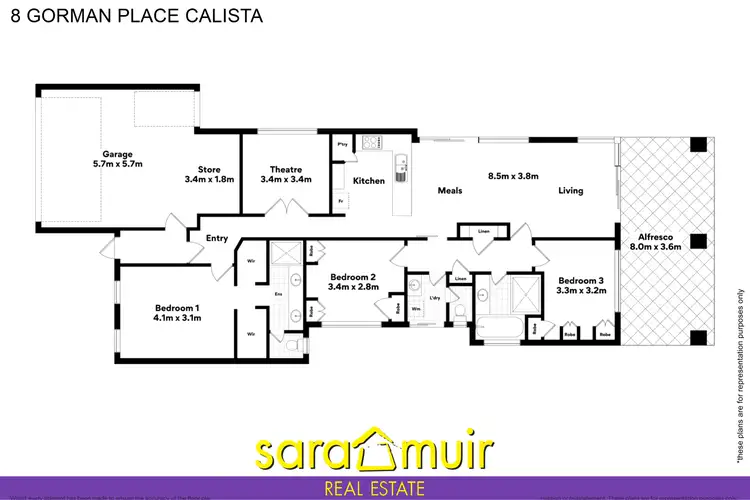 Floorplan of Homely house listing, 8 Gorman Pl, Calista WA 6167