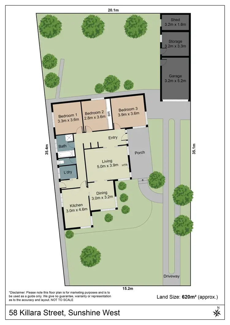 Floorplan of Homely house listing, 58 Killara St, Sunshine West VIC 3020