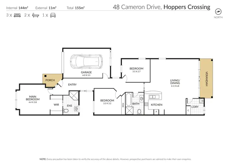 Floorplan of Homely house listing, 48 Cameron Drive, Hoppers Crossing VIC 3029