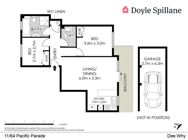 Floorplan of Homely unit listing, 11/64 Pacific Parade, Dee Why NSW 2099