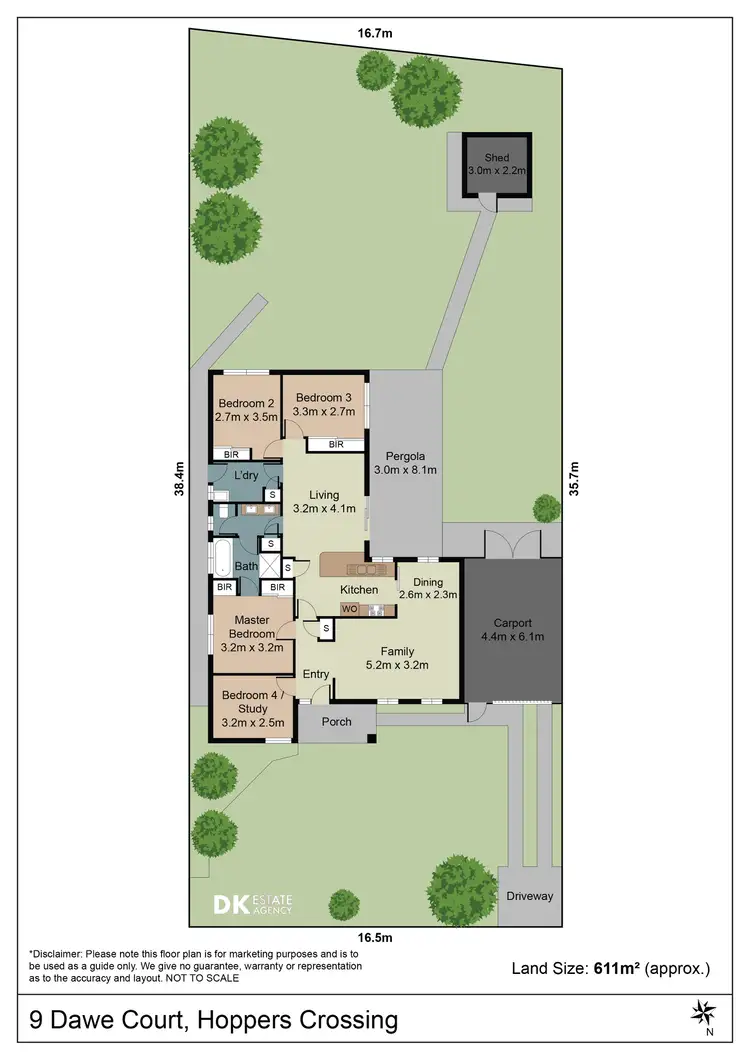 Floorplan of Homely house listing, 9 Dawe Ct, Hoppers Crossing VIC 3029