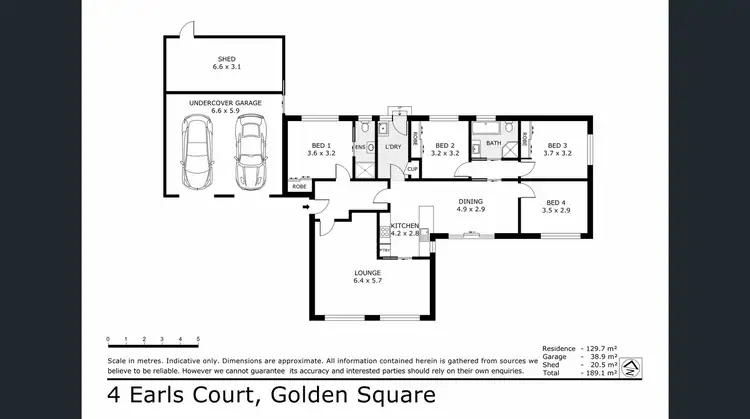Floorplan of Homely house listing, 4 Earls Ct, Golden Square VIC 3555