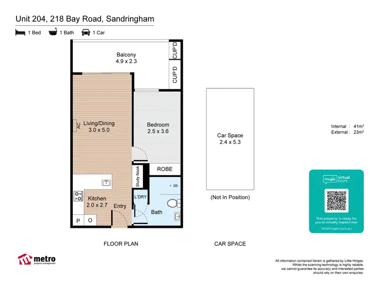 Floorplan of Homely house listing, 204/218 Bay Rd, Sandringham VIC 3191