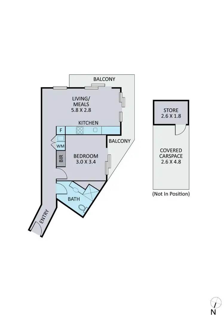 Floorplan of Homely house listing, 608/233 Maroondah Hwy, Ringwood VIC 3134