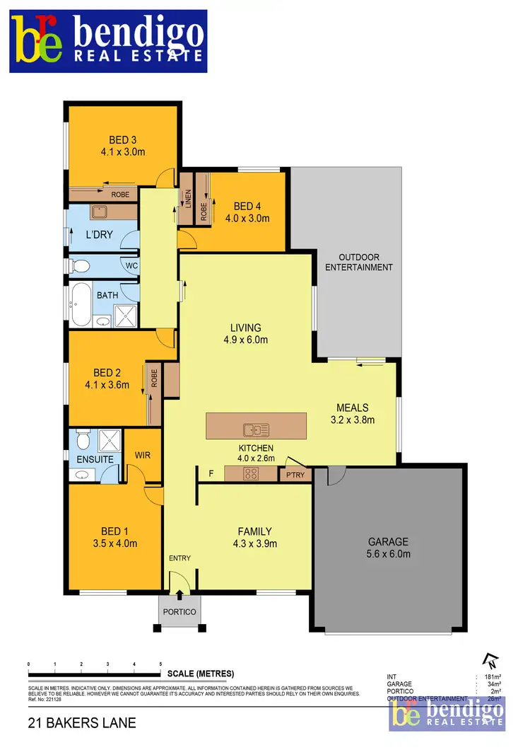 Floorplan of Homely house listing, 21 Bakers Lane, Strathfieldsaye VIC 3551