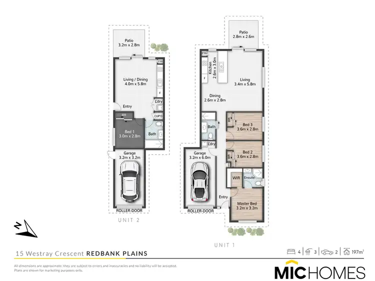 Floorplan of Homely semi-detached listing, 15 Westray Cres, Redbank Plains QLD 4301