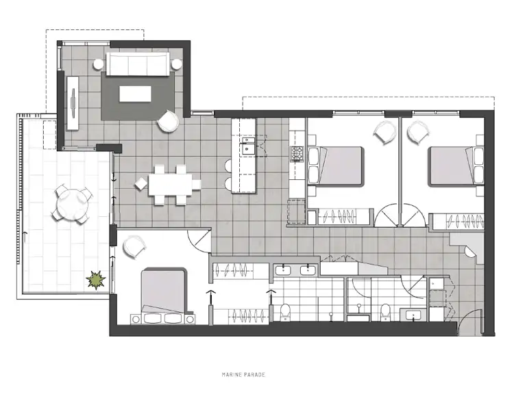 Floorplan of Homely unit listing, 246/59 Marine Parade, Redcliffe QLD 4020