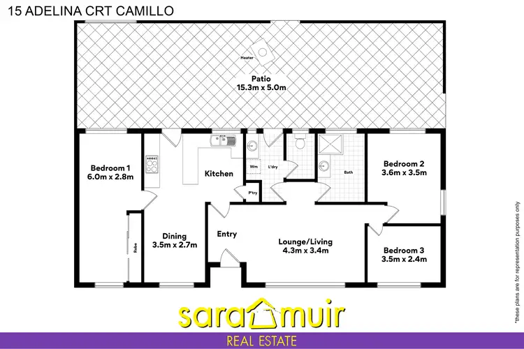 Floorplan of Homely house listing, 15 Adelina Ct, Camillo WA 6111